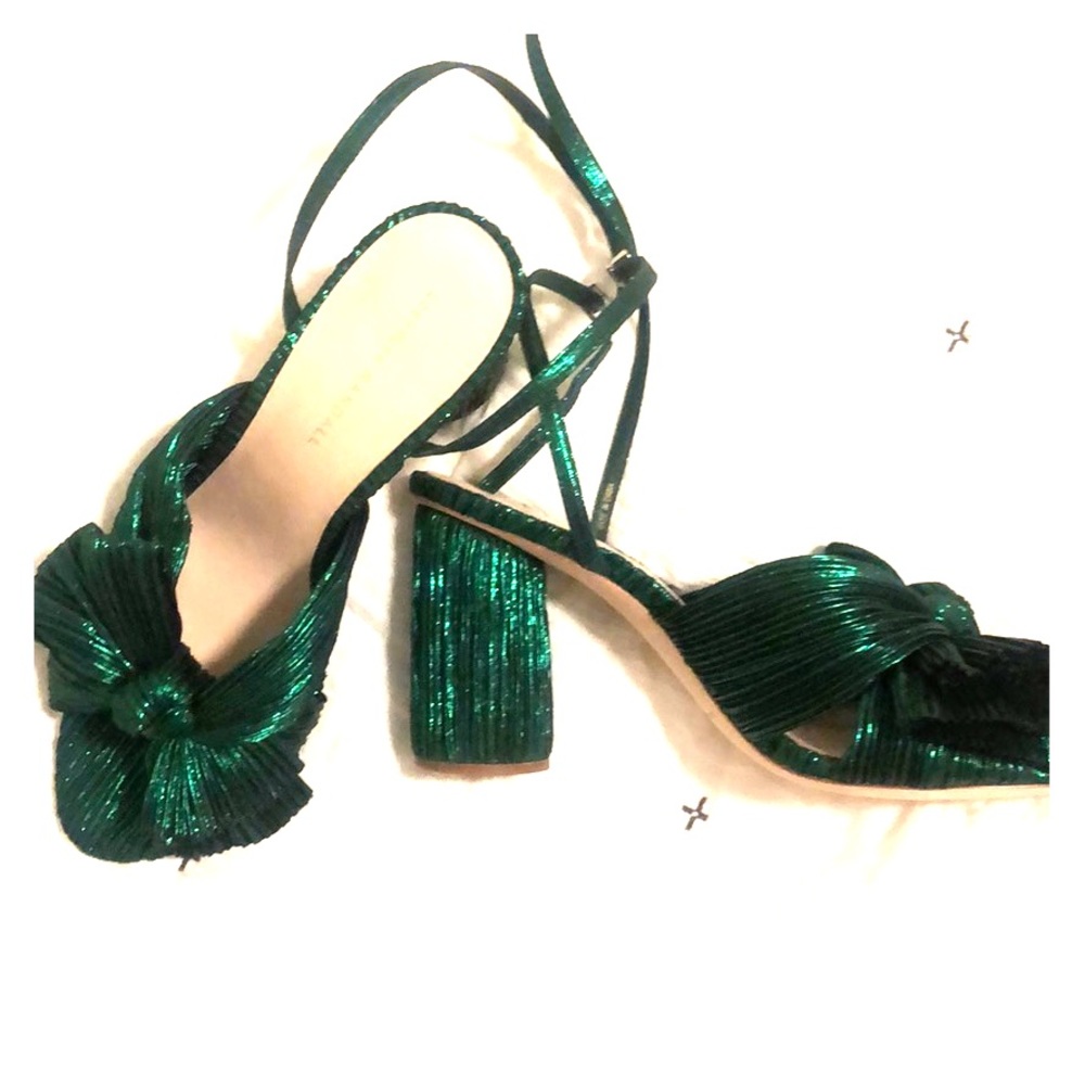 Loeffler Randle knotted ankle strap heel
